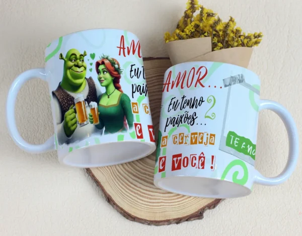 Kit de Artes para Caneca Dia dos Namorados - Casal Cervejeiro
