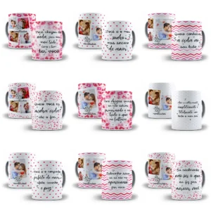 Kit de Artes para Caneca Dia dos Namorados Love