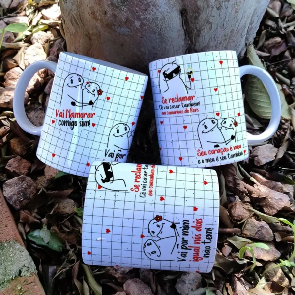 Kit de Artes para Caneca Dia dos Namorados Minimalista