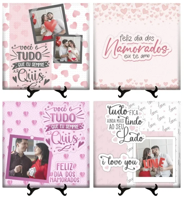 Kit de Artes para Canecas Dia dos Namorados em Corel