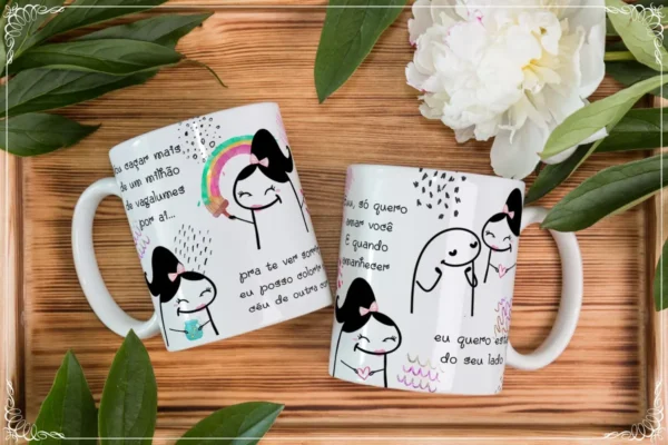 Kit de Designs para Canecas de Namorados em Corel
