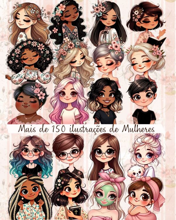 Kit Dia Da Mulher 2025 Ilustracoes Fundos E Mimos Prontos 3