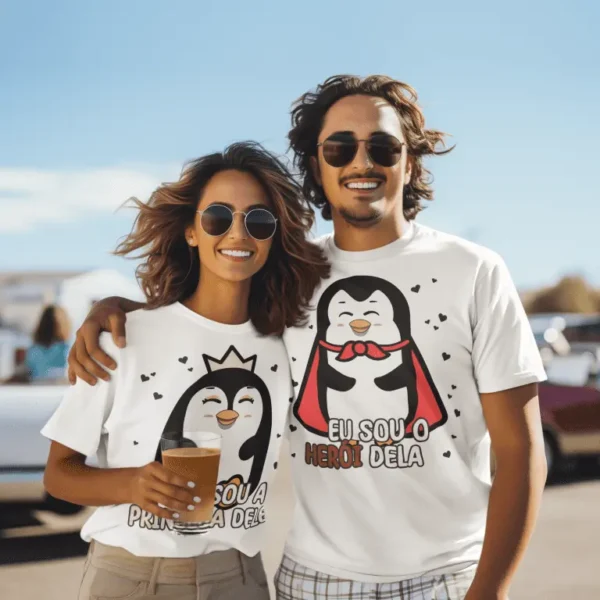 Kit Dia dos Namorados Pinguins: Arte para Sublimação