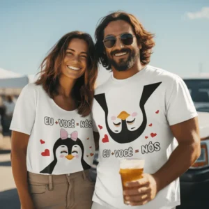 Kit Dia dos Namorados Pinguins: Arte para Sublimação