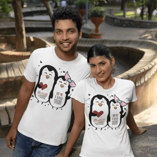 Kit Dia dos Namorados Pinguins: Arte para Sublimação