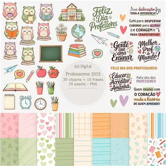 Kit Dia dos Professores 2025 Completo Criativo Digital 5 Kit Dia dos Professores 2025 Completo Criativo Digital