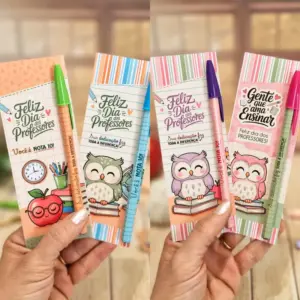 Kit Dia dos Professores Card e Caneta Personalizado