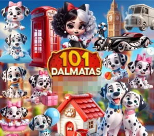 Kit Digital 101 Dálmatas em PNG para Decoração