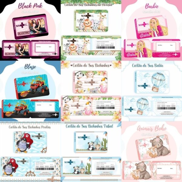 Kit Digital 119 Artes Cartão Do Sus Personalizados Em Png