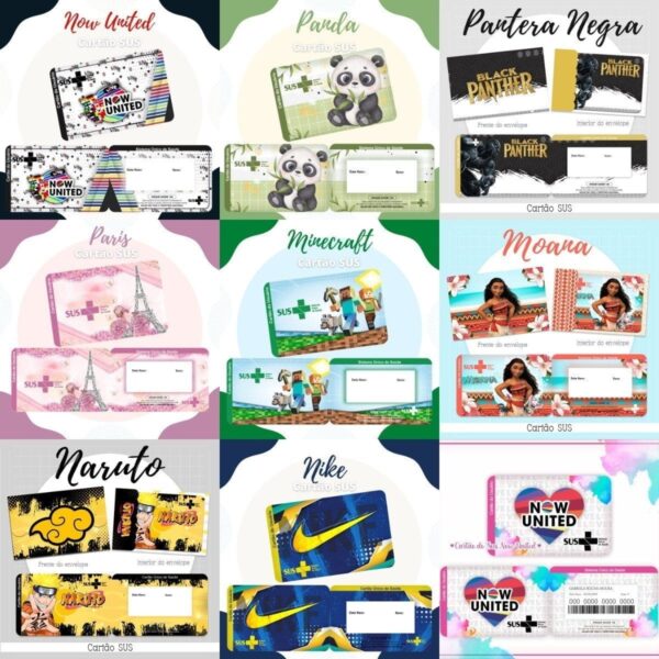 Kit Digital 119 Artes Cartão Do Sus Personalizados Em Png