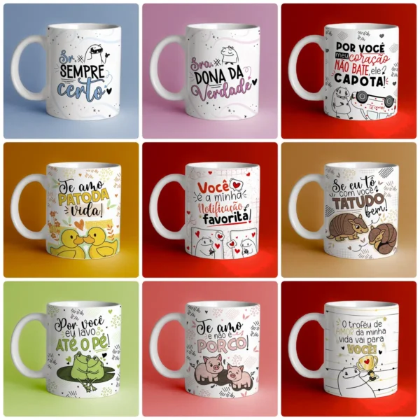 Kit Digital 30 Artes para Caneca Flork - Dia dos Namorados