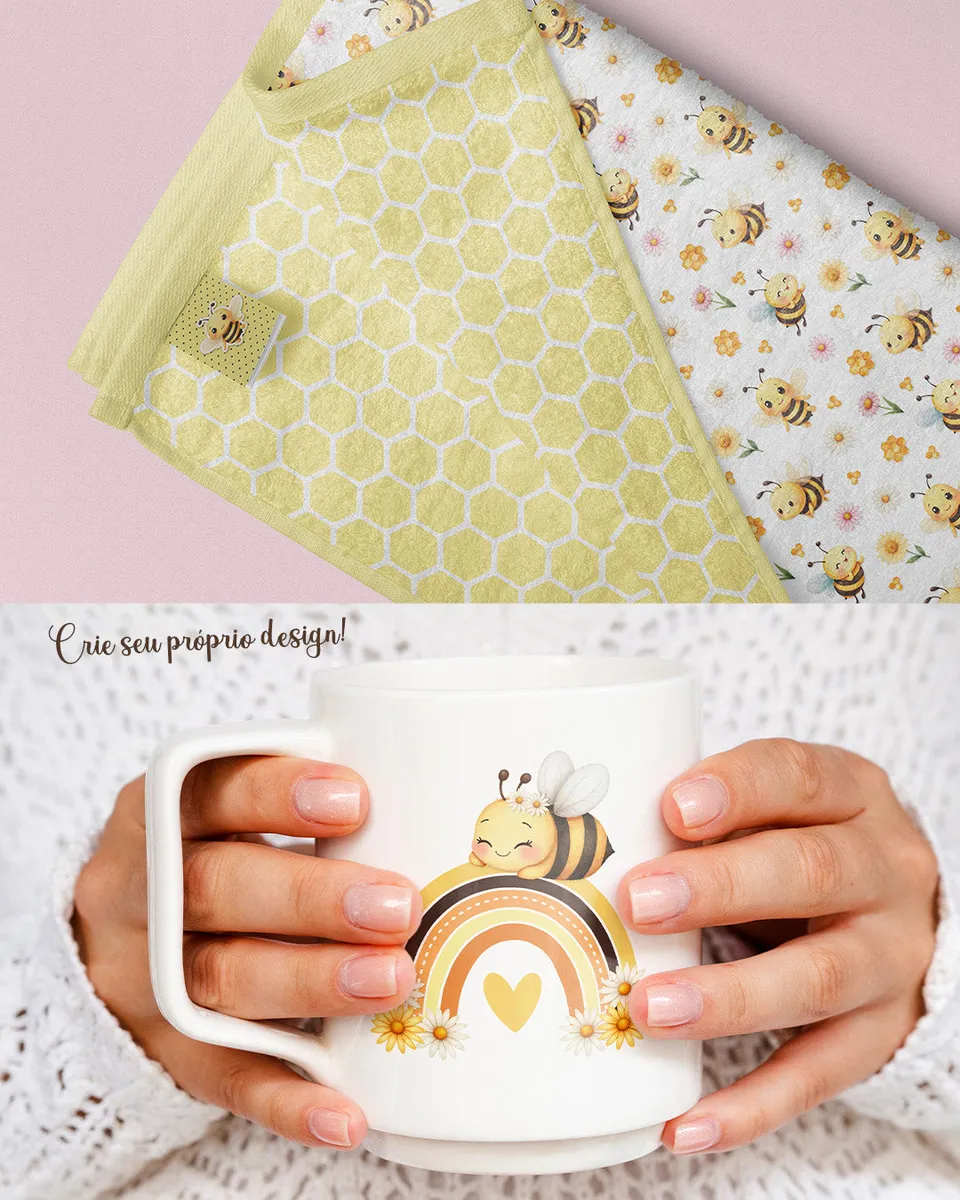 Kit Digital Abelhinhas PNG para Scrapbooking e Papercraft 7 Kit Digital Abelhinhas PNG para Scrapbooking e Papercraft