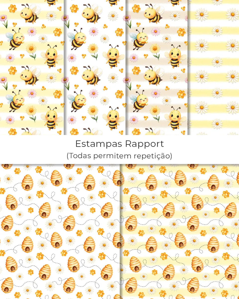Kit Digital Abelhinhas PNG para Scrapbooking e Papercraft 8 Kit Digital Abelhinhas PNG para Scrapbooking e Papercraft