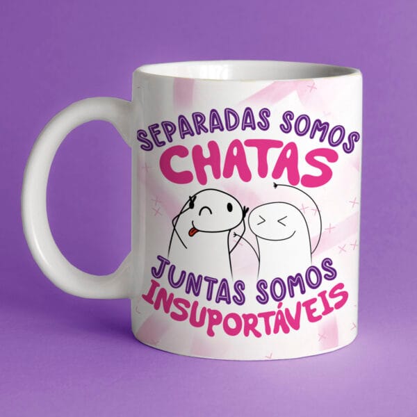 Kit Digital Amigas Flork Frases Engraçadas Amizade P Caneca