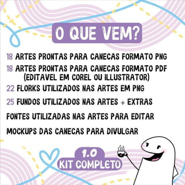 Kit Digital Amigas Flork Frases Engraçadas Amizade P Caneca