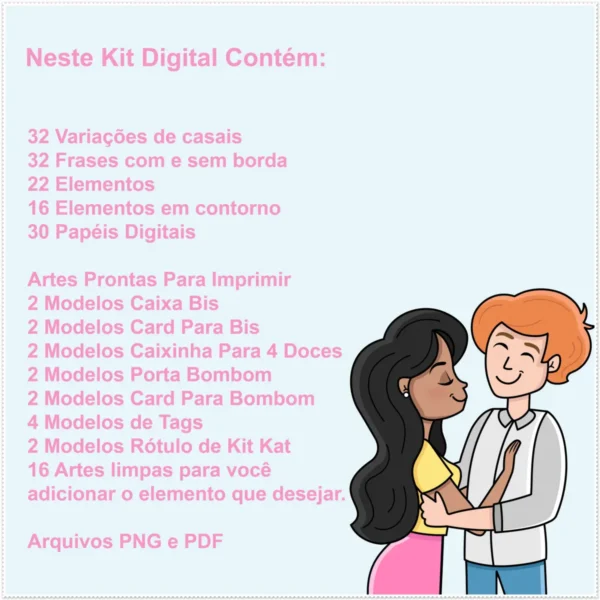Kit Digital Amoroso Dia dos Namorados PNG 4