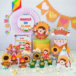 Kit Digital Arraía Menina (Só um bolinho) - ARQ. DIGITAL 24 Kit Digital Arraia Menina So Um Bolinho Arq Digital 5