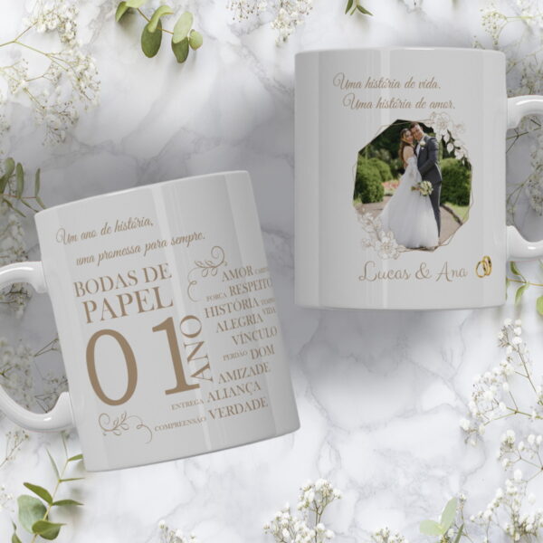 Kit Digital Artes Canecas Bodas de Casamento