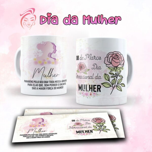 Kit Digital Artes Canecas Dia das Mulheres