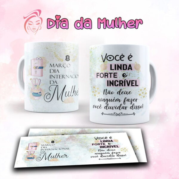 Kit Digital Artes Canecas Dia das Mulheres