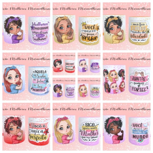 Kit Digital Artes Canecas Dia Das Mulheres Frases 4
