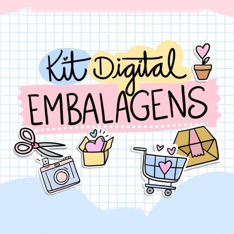Kit Digital Artes Para Embalagens Personalizados E Papelaria