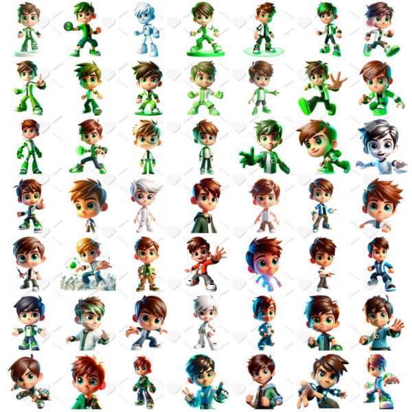 Kit Digital Ben 10 Cute Ilustrações e Imagens Png Sem Fundo