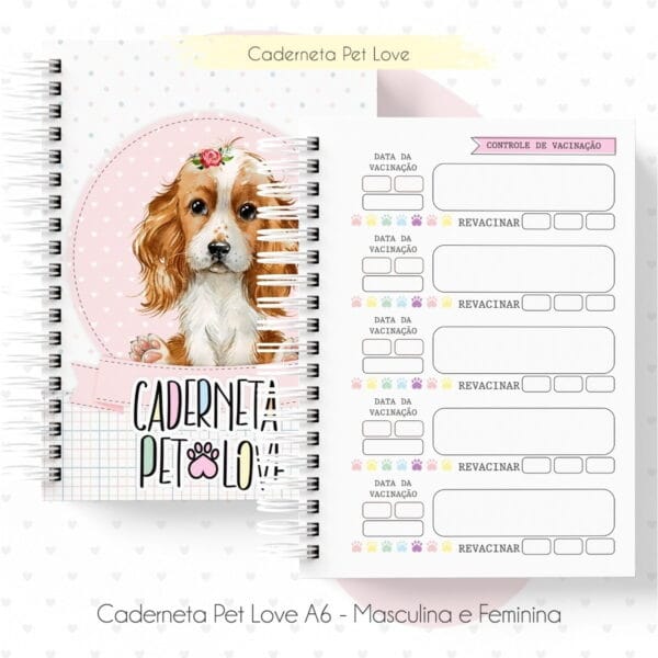 Kit Digital Caderneta Saúde Vacina Pet Cão Gato Miolo E Capa