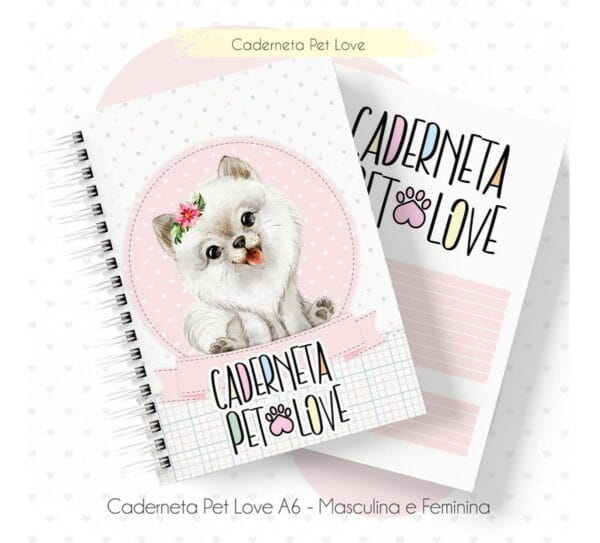 Kit Digital Caderneta Saúde Vacina Pet Cão Gato Miolo E Capa