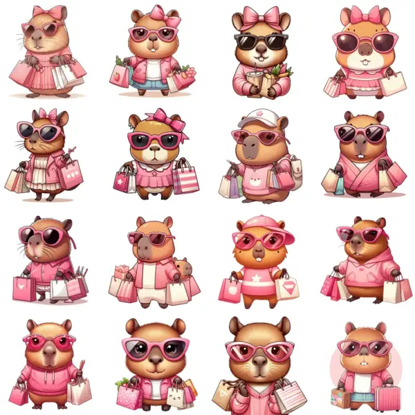 Kit Digital Capivara Arte Personalizada Em Png