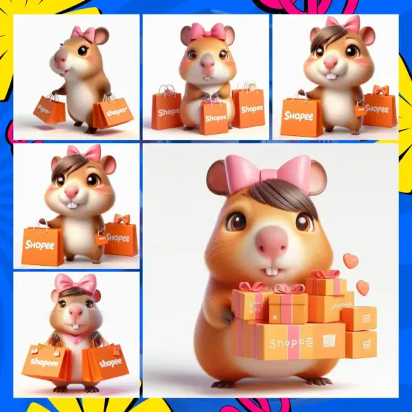 Kit Digital Capivara Shopee Arte Em Png Para Craft 3