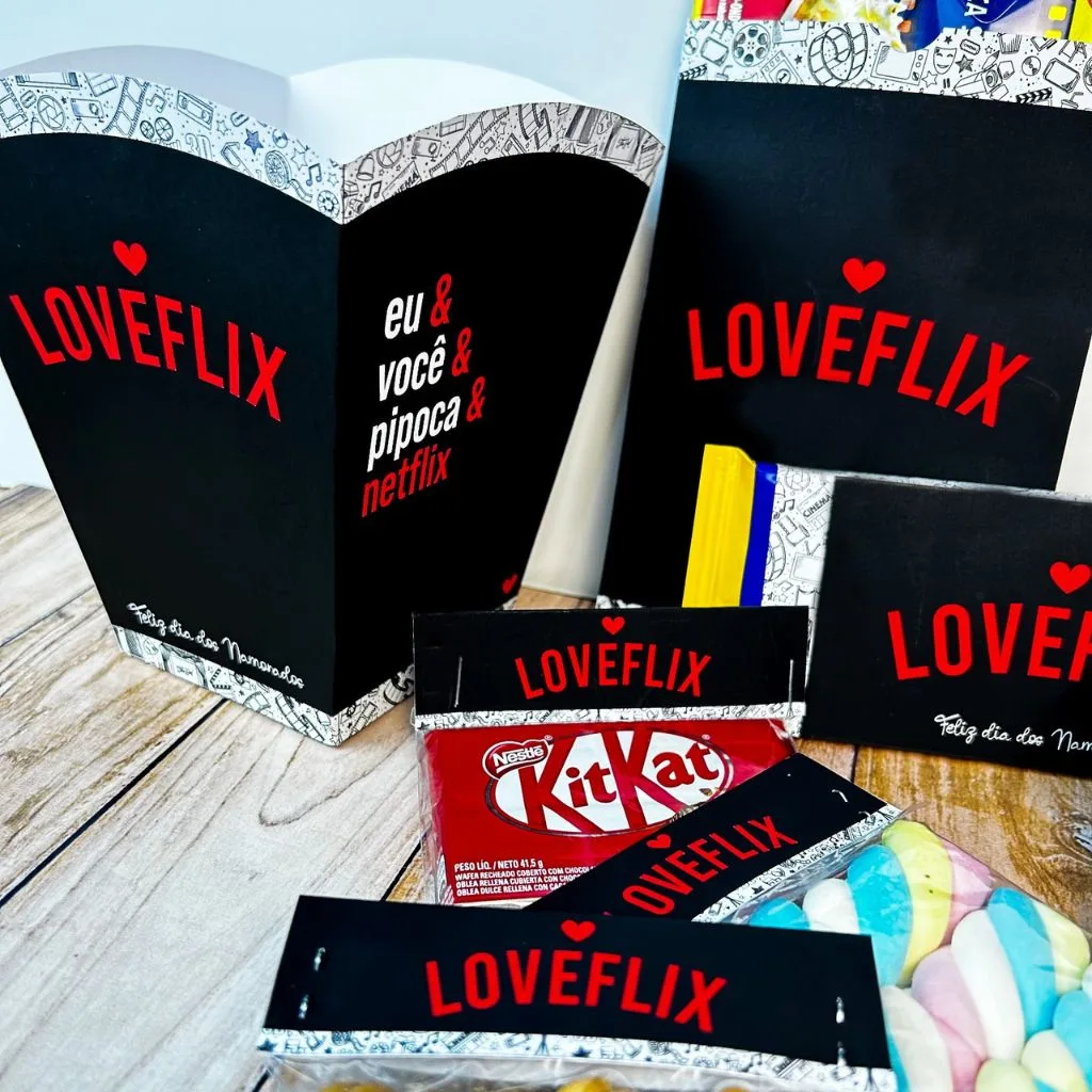 Kit Digital Cesta Namorados Loveflix Amorflix Arquivo Corte 2 Kit Digital Cesta Namorados Loveflix Amorflix Arquivo Corte