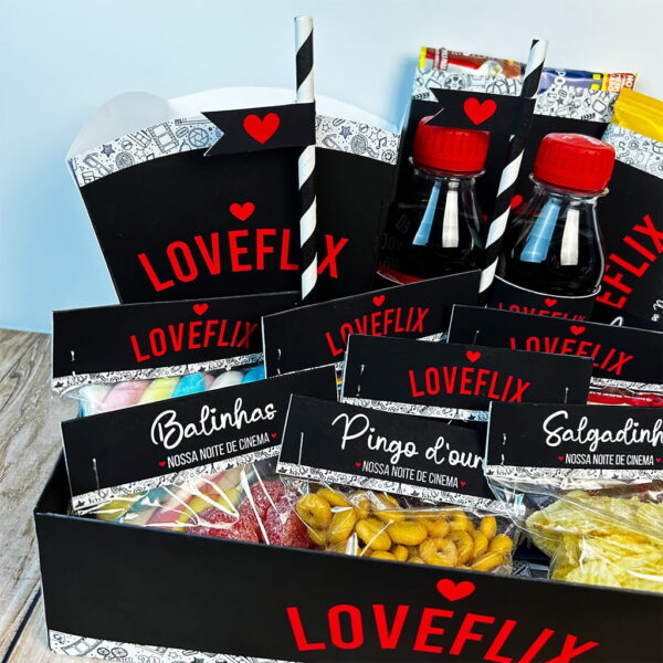 Kit Digital Cesta Namorados Loveflix Amorflix Arquivo Corte