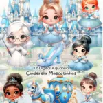 Kit Digital Cinderela com Mascotinha em PNG 15 Kit Digital Cinderela com Mascotinha em PNG
