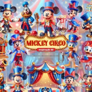 Kit Digital Circo do Mickey em PNG - Arquivos Exclusivos
