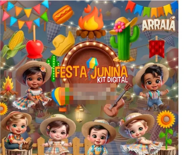 Kit Digital Completo Para Festa Junina Em Png