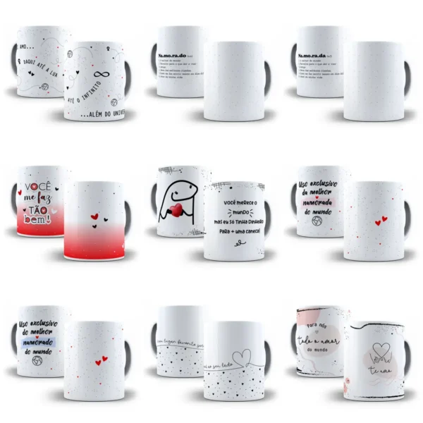 Kit Digital de Artes para Caneca - Dia dos Namorados