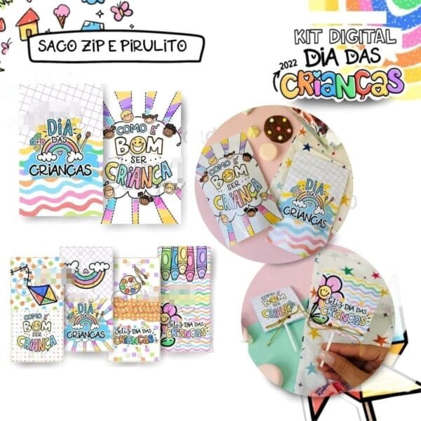 Kit Digital Dia Das Crianças Arquivo Completo Ilustrações