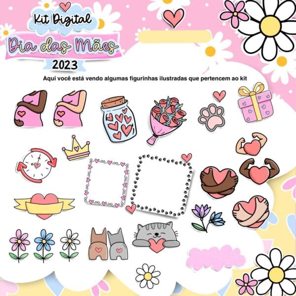 Kit Digital Dia das Mães 2023 Papelaria Personalizada Mimos - Imagem 4