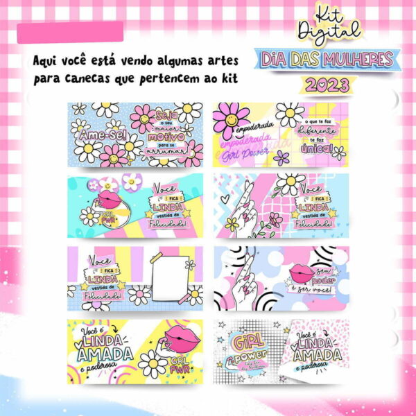 Kit Digital Dia das Mulheres 2023 Completo em Png