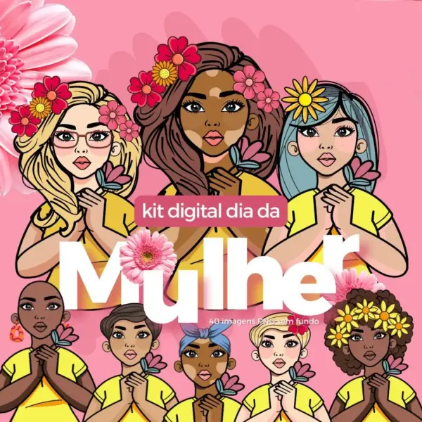 Kit Digital Dia Das Mulheres Artes Em Png Perfeitas 3