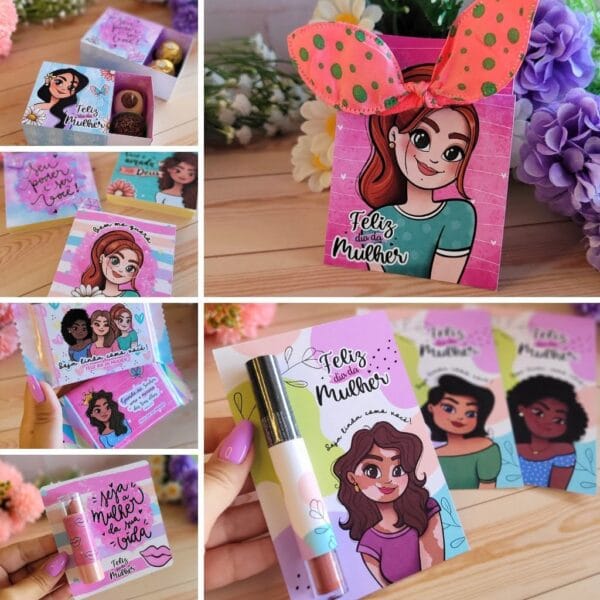 Kit Digital Dia Das Mulheres Ilustrações P Ppersonalizados