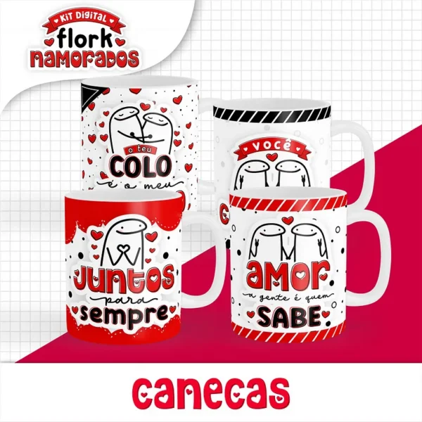 Kit Digital Dia Dos Namorados Flork 600 Arquivos 8