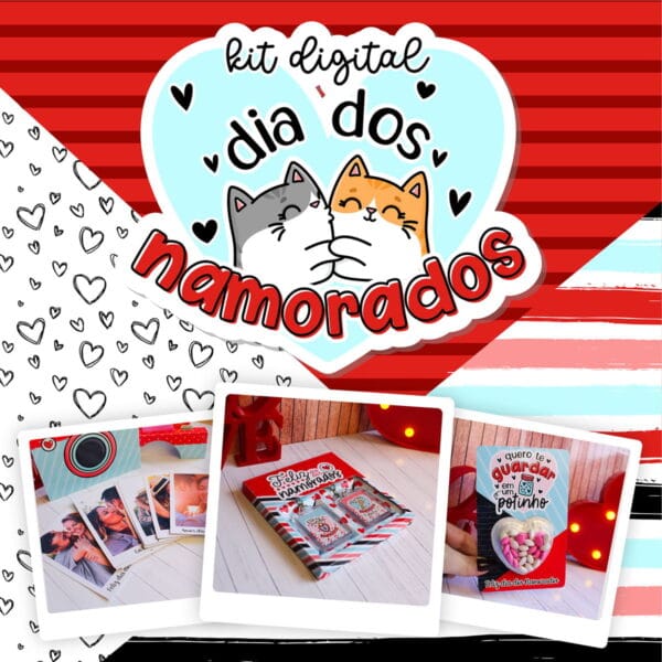 Kit Digital Dia dos Namorados Ilustrações Frases e Mimos