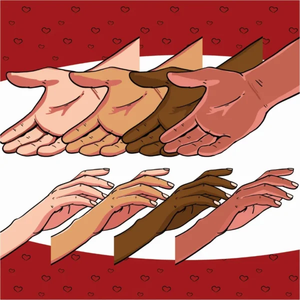 Kit Digital Dia dos Namorados: Mãos e Frases em PNG