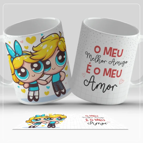 Kit Digital Dia dos Namorados para Canecas de Casais