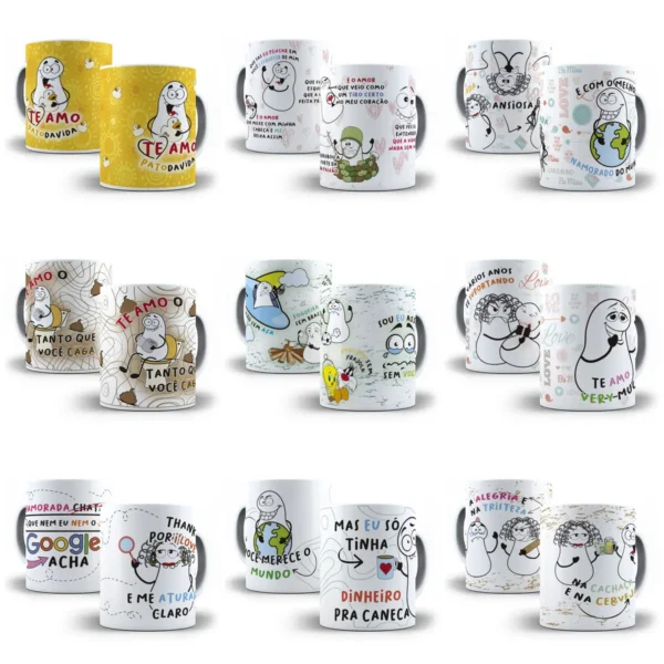 Kit Digital Dia dos Namorados para Canecas Flork