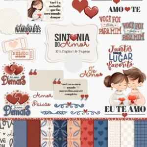 Kit Digital Dia dos Namorados - Sintonia do Amor PNG