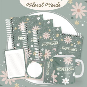 Kit Digital Dia dos Professores 2025 Floral Verde - Arquivo