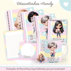 Kit Digital Dia dos Professores 2025 Mascotinhas Candy 7 Kit Digital Dia dos Professores 2025 Mascotinhas Candy